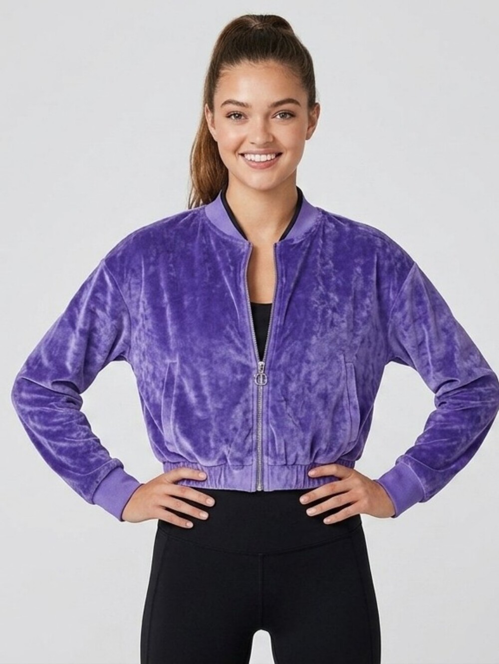 Victoria's Secret Purple Velour Jacket NWT Size L MSRP. $59.95
